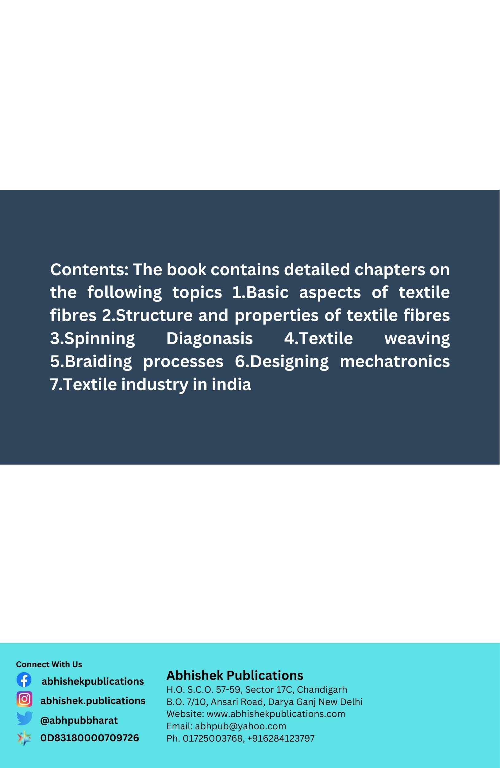 TEXTILE SPINNING WEAVING AND DESIGNING by M G Mahadevan (Hardcover) - Image 2